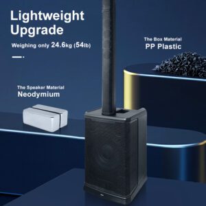 Sistema de Columna Line Array 1000W RMS - GABO Audio Pro