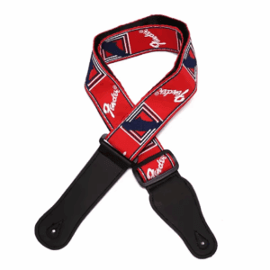 Correa De Guitarra Tipo Fender Color Rojo