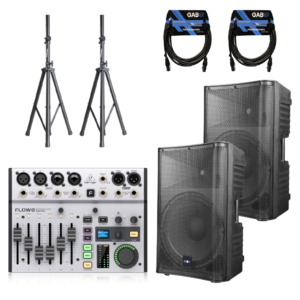 Pack Profesional Flow 8 - Mixer + Parlantes + Atriles