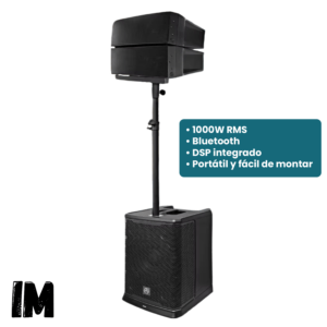 Line Array 1000W Sistema de Sonido de Columna Portatil LAP412 3 Parlantes