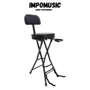 Taburete Guitarra con Soporte Integrado Plegable
