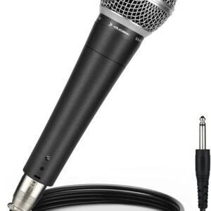 Micrófono Dinámico Vocal Tipo SM58 Cardioide XLR para Karaoke y Presentaciones