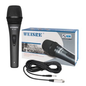 Micrófono Dinámico Vocal Profesional con Cable XLR Metálico
